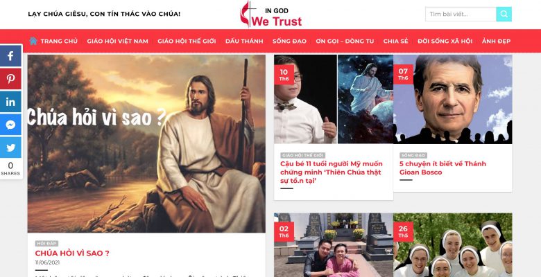 Mau website tin tuc Cong Giao