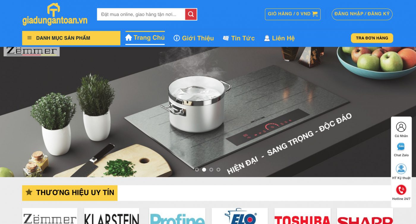 Thiết kế website chuẩn seo giadungantoan.vn